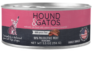 Hound & Gatos Grain Free 98% Paleolithic Meat Recipe For Cats