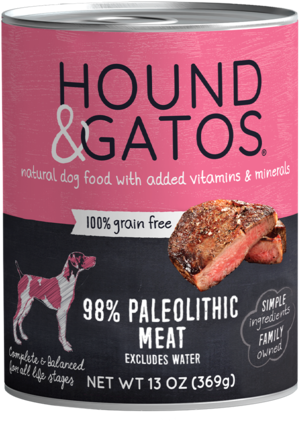 Hound & Gatos Grain Free 98% Paleolithic Meat Recipe For Dogs