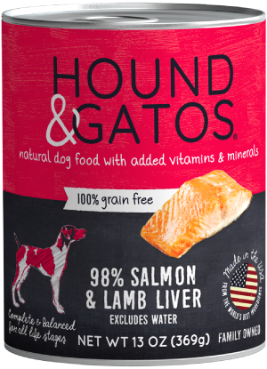 Hound & Gatos Grain Free 98% Salmon & Lamb Liver Recipe For Dogs