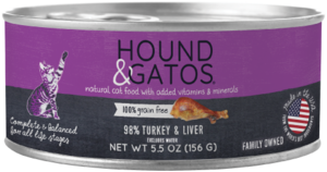 Hound & Gatos Grain Free 98% Turkey & Liver Recipe For Cats