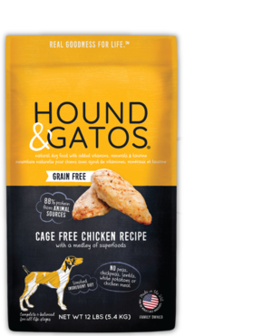 Hound & Gatos Grain Free Cage Free Chicken Recipe For Dogs