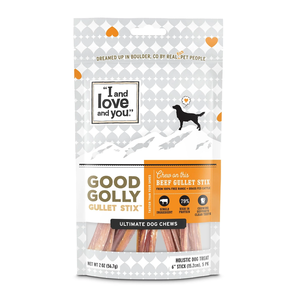 I and Love and You Ultimate Dog Chews Good Golly Beef Gullet Stix