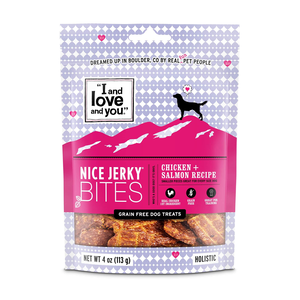 I and Love and You Dog Treats Nice Jerky Bites (Chicken + Salmon Recipe)