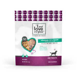 I and Love and You Dog Treats Shazam It's Lamb