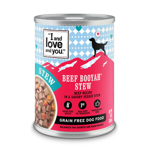 I and Love and You Wet Dog Food Beef Booyah Stew