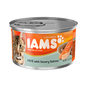 Iams Canned Cat Food Pate With Savory Salmon