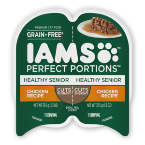 Iams Perfect Portions Chicken Recipe Cuts In Gravy For Healthy Senior Cats