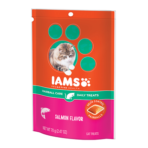 Iams Proactive Health Hairball Care Daily Treats Salmon Flavor