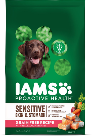 Iams Proactive Health Sensitive Skin & Stomach Grain Free Recipe With Real Salmon & Lentils
