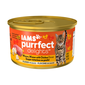 Iams Purrfect Delights Winner, Winner With Chicken Dinner Flaked In Sauce