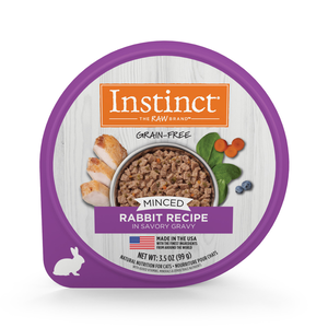 Instinct Original Minced Rabbit Recipe In Savory Gravy