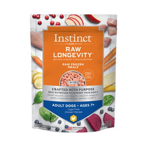 Instinct Raw Longevity (Frozen) Cage-Free Chicken Recipe (Bites) For Adult 7+ Dogs