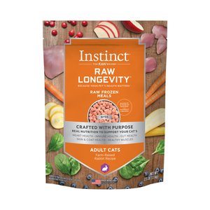 Instinct Raw Longevity (Frozen) Farm-Raised Rabbit Recipe (Bites) For Adult Cats