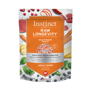 Instinct Raw Longevity (Frozen) Grass-Fed Beef Recipe (Bites) For Adult Dogs
