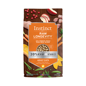 Instinct Raw Longevity Grain-Free Recipe With Cage-Free Chicken For Adult Cats (Raw + Kibble)