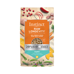 Instinct Raw Longevity Grain-Free Recipe With Cage-Free Chicken For Puppies (Raw + Kibble)