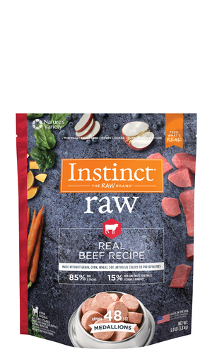 Instinct Raw Medallions Natural Beef Recipe