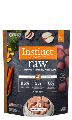 Instinct Raw Medallions Duck Recipe