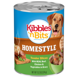 Kibbles 'n Bits Homestyle Tender Slices With Real Beef, Chicken & Vegetables In Gravy