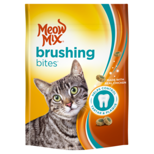Meow Mix Brushing Bites Made With Real Chicken