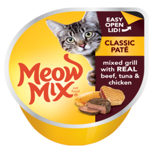 Meow Mix Classic Pate Mixed Grill With Real Beef, Tuna & Chicken