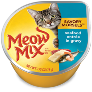 Meow Mix Savory Morsels Seafood Entree In Gravy