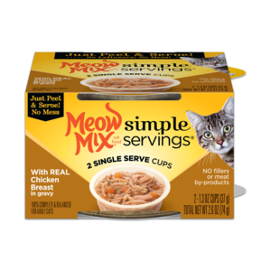 Meow Mix Simple Servings With Real Chicken Breast In Gravy