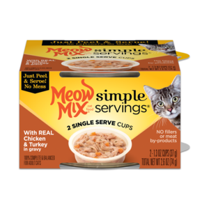 Meow Mix Simple Servings With Real Chicken & Turkey In Gravy