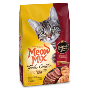 Meow Mix Tender Centers Beef & Salmon Flavors With Basted Bites