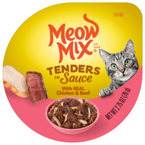 Meow Mix Tenders In Sauce With Real Chicken & Beef