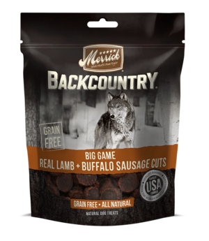 Merrick Backcountry Big Game Real Lamb + Buffalo Sausage Cuts