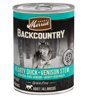 Merrick Backcountry Grain Free Hearty Duck + Venison Stew