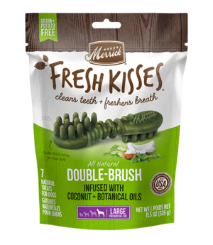 Merrick Fresh Kisses Double-Brush Infused With Coconut + Botanical Oils For Large Dogs