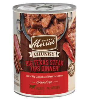 Merrick Grain Free Chunky Big Texas Steak Tips Dinner
