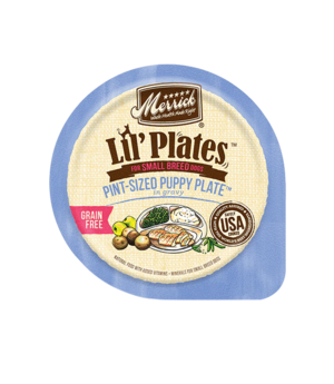 Merrick Lil' Plates Pint-Sized Puppy Plate For Small Breed Puppies