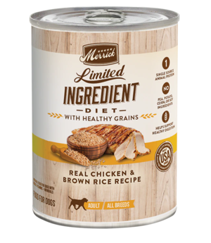 Merrick Limited Ingredient Diet Real Chicken & Brown Rice Recipe Canned (With Healthy Grains)