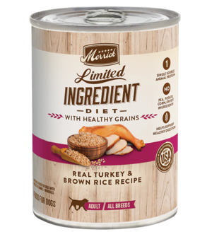 Merrick Limited Ingredient Diet Real Turkey & Brown Rice Recipe Canned (With Healthy Grains)