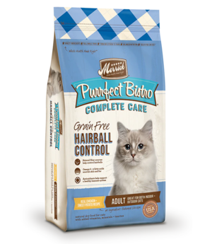 Merrick Purrfect Bistro Complete Care Hairball Control With Real Chicken + Sweet Potato Recipe For Adult Cats