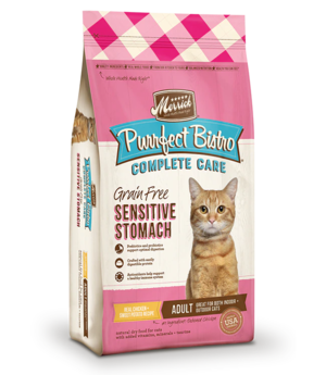Merrick Purrfect Bistro Complete Care Sensitive Stomach Recipe With Real Chicken + Sweet Potato For Adult Cats
