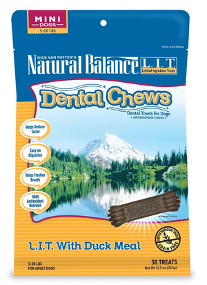 Natural Balance Dental Chews L.I.T. With Duck Meal - Mini