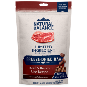 Natural Balance Limited Ingredient Beef & Brown Rice Recipe (Freeze-Dried Raw) For Dogs