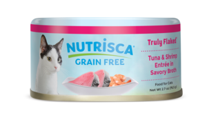 Nutrisca Grain Free Truly Flaked Tuna & Shrimp Entree In Savory Broth