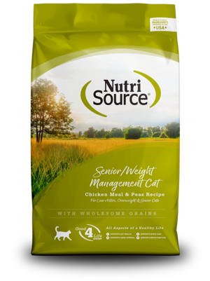 NutriSource Dry Cat Food Senior / Weight Management - Chicken Meal & Peas Recipe