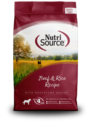 NutriSource Dry Dog Food Beef & Rice Recipe