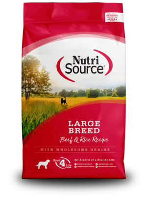 NutriSource Dry Dog Food Beef & Rice Recipe For Large Breed Dogs