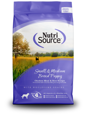 NutriSource Dry Dog Food Small & Medium Breed Puppy (Chicken Meal & Rice Recipe)