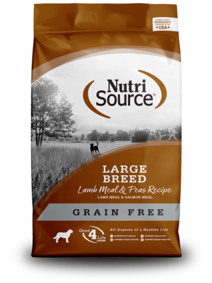 NutriSource Grain Free Dog Food Lamb Meal & Pea Recipe For Large Breed Dogs