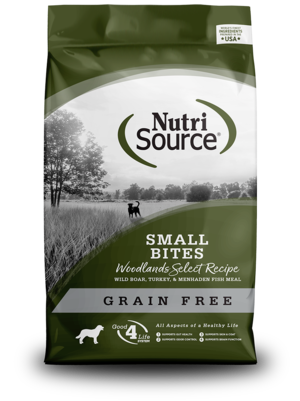 NutriSource Grain Free Dog Food Small Bites Woodlands Select Recipe