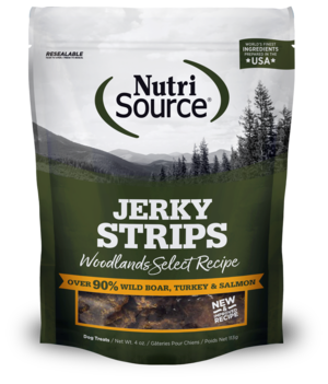 NutriSource Jerky Strips Woodlands Select Recipe