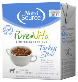 NutriSource Pure Vita Turkey Stew For Dogs